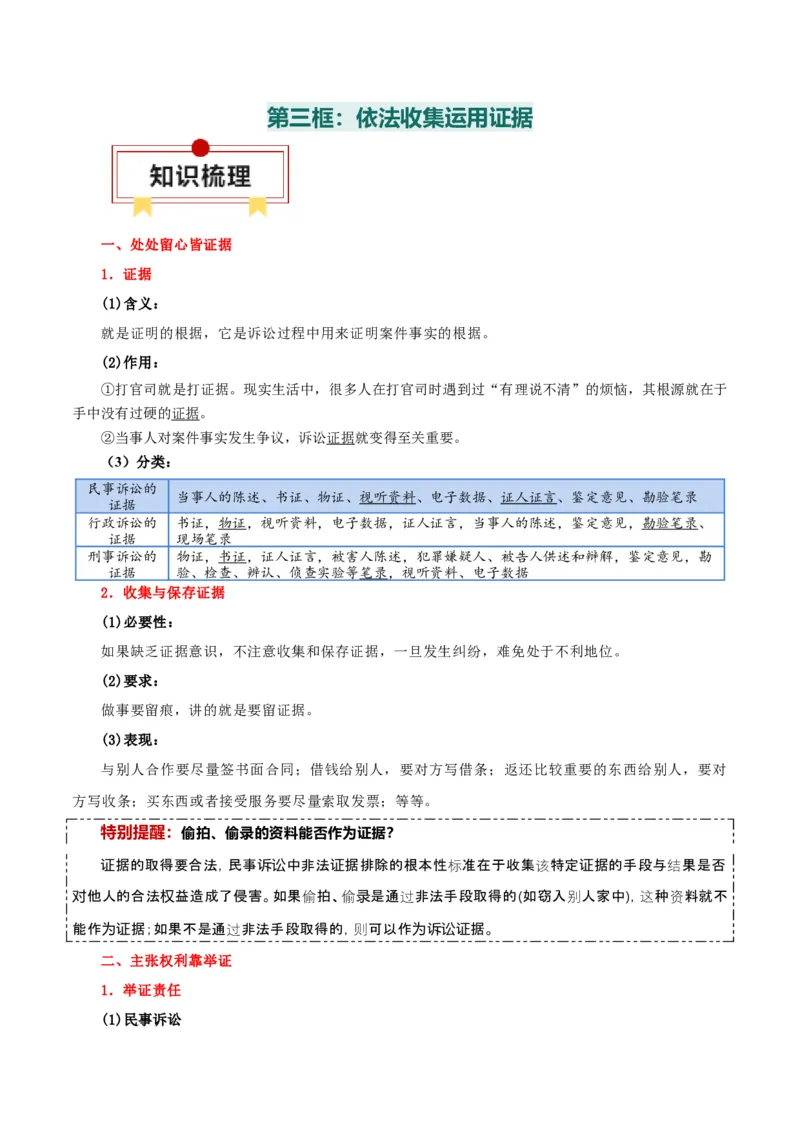 选择性必修二《法律与生活》知识清单-上好课2025年高考政治一轮复习知识清单+（新高考专用）_8.2025政治总复习_2025年新高考资料_一轮复习_2025年高考政治一轮复习知识清单