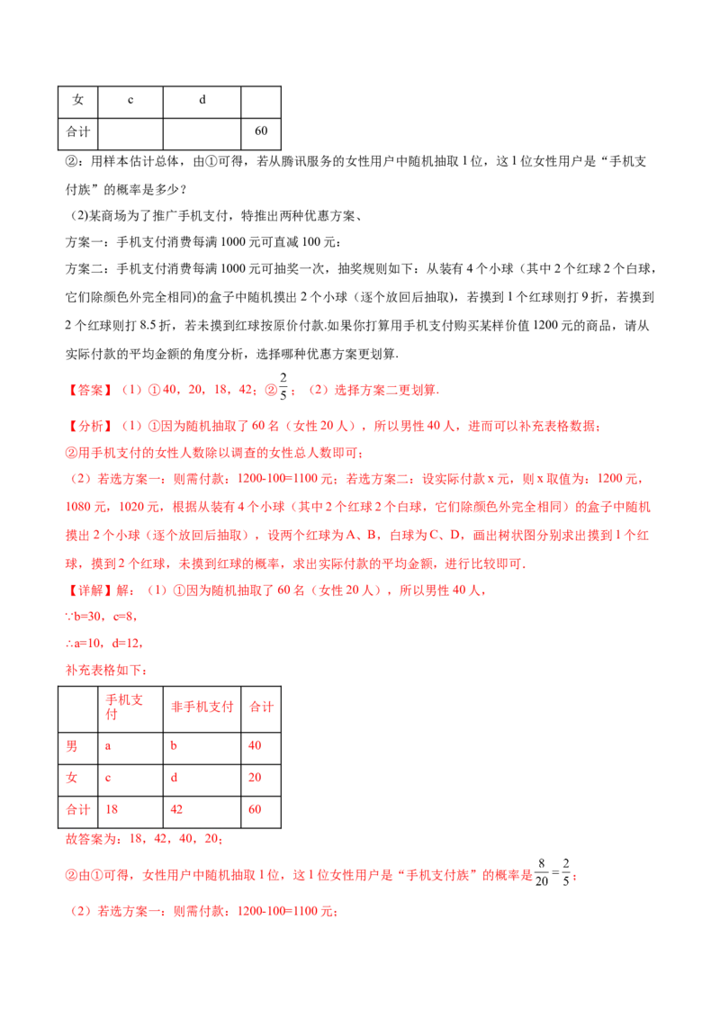 第二十五章概率初步（压轴题专练）（教师版）-人教版）_初中数学_九年级数学上册（人教版）_知识点汇总-U105_2024版