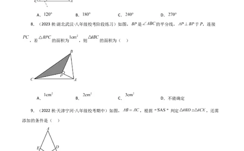 期中复习与测试（2）（第11-13章）-（人教版）_初中数学_八年级数学上册（人教版）_专题突破练习-V4_2024版