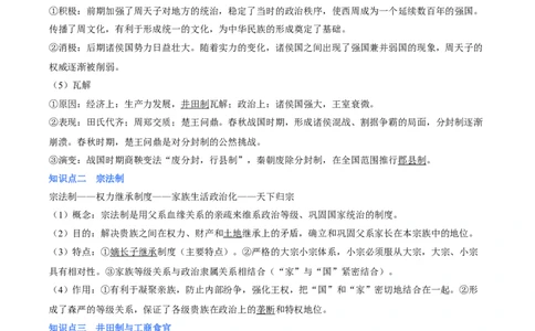 专题01西周的政治与经济（解析版）_07高考历史_新高考复习资料_2024年新高考复习资料_二轮复习资料_完2024年高考历史二轮专题复习高频考点追踪分析与预测_教师版（含答案解析）