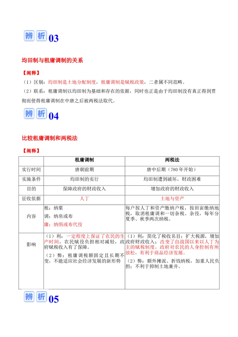 专题02++魏晋至隋唐：民族交融与统一多民族封建国家的发展+-2025年高考历史一轮复习知识清单_07高考历史_2025年新高考资料_一轮复习_2025年高考历史一轮复习知识清单（完结）
