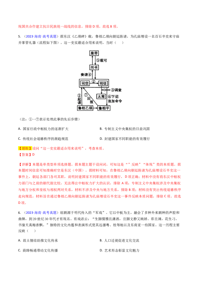 专题04反映体现类选择题（解析版）_07高考历史_2024年新高考资料_2.2024二轮复习_2024年高考历史二轮热点题型归纳与变式演练（新高考通用）_选择题部分