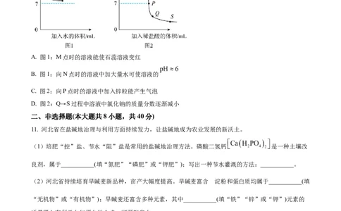 2025年河北省中考化学真题（原卷版）_河北中考_5.河北中考化学2008-2025