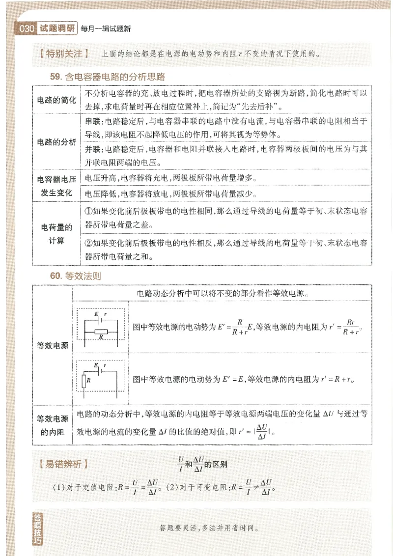 试题调研第十辑物理_2023高考押题卷_试题调研8910期考前推荐看的三期_试题调研第十期考前抢分必备_试题调研第十辑