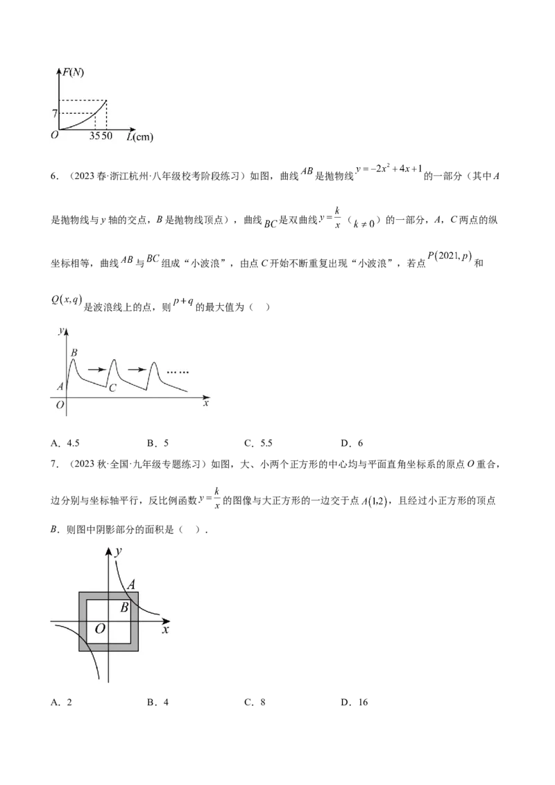 第二十六章反比例函数（单元重点综合测试）（学生版）-（人教版）_初中数学_九年级数学下册（人教版）_知识点汇总-U105_2024版