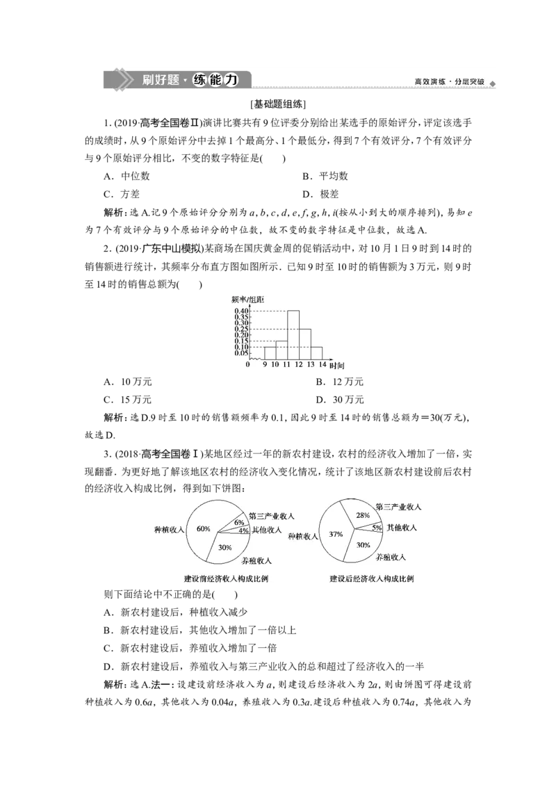 2第2讲　用样本估计总体　新题培优练_02高考数学_新高考复习资料_2022年新高考资料_2022年一轮复习各版本_1.新高考2022年高考数学一轮复习_2022届高考数学一轮复习讲义（新高考版）
