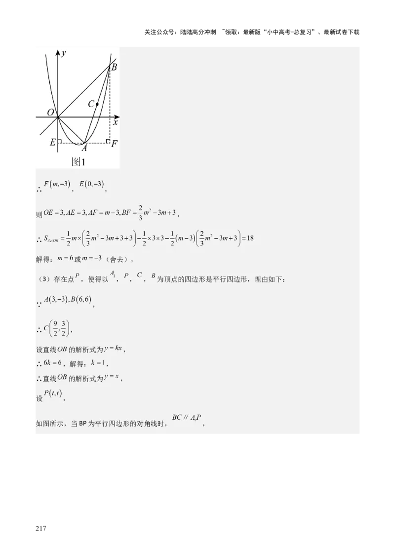考前突破06二次函数与几何综合题（4大必考题型）解析版_02中考总复习（2026版更新中）_02-数学-中考总复习_2025中考复习资料_2025年中考数学一轮知识梳理