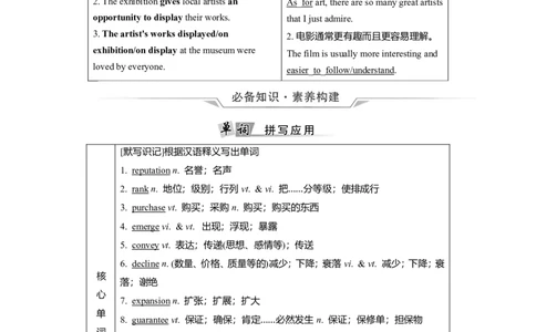 Unit1Art教案_03高考英语_新高考复习资料_2022年新高考资料_2022年新高考英语一轮复习_2022届一轮复习（人教版）讲练结合7.23更新_选择性必修三Unit1Art