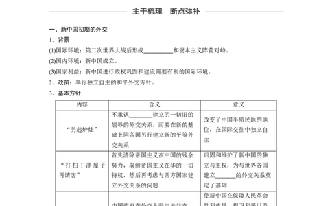 23必修1第五单元当今世界政治格局与现代中国的外交第17讲　现代中国的外交_07高考历史_通用版（老高考）复习资料_2023年复习资料_一轮+二轮_历史高三一轮复习系列