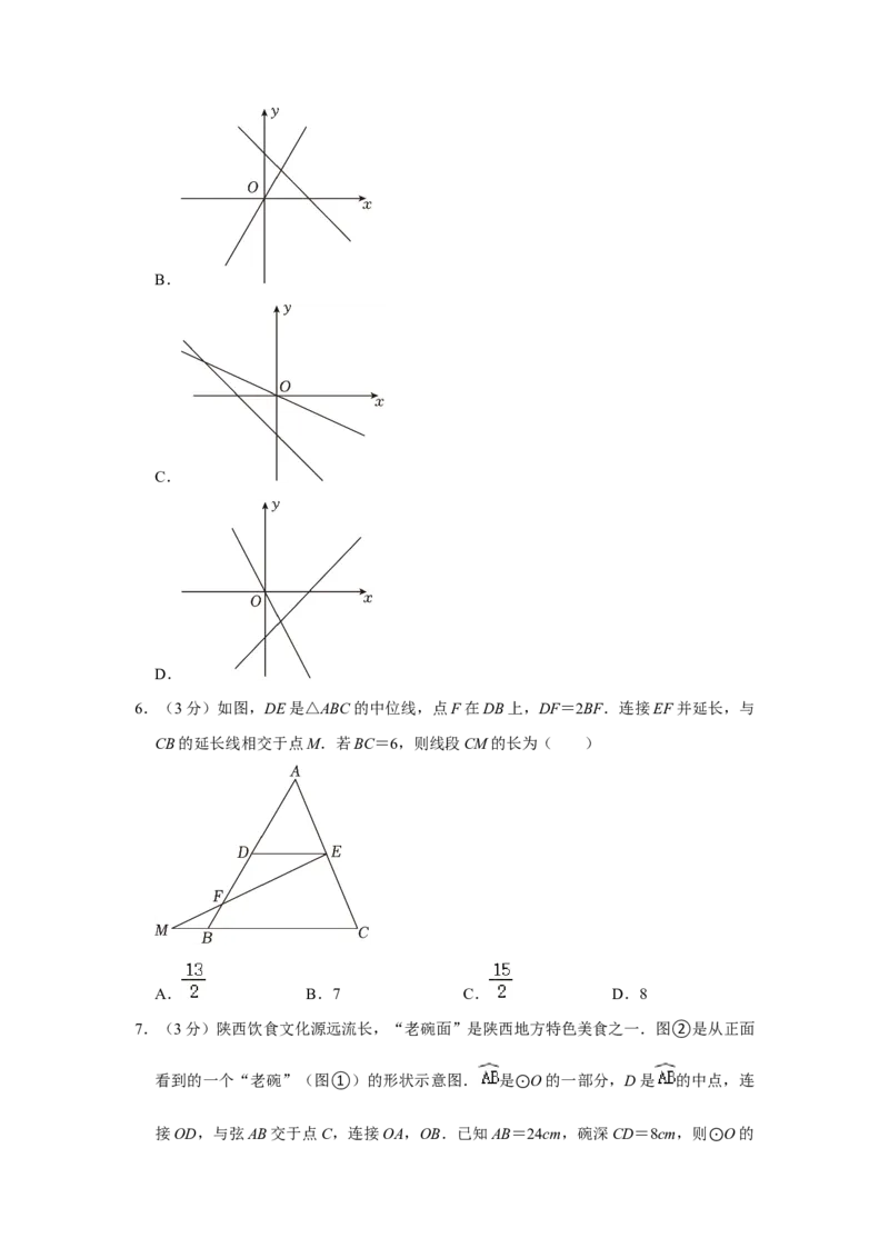 2023年陕西省中考数学真题（空白卷）_陕西_2.陕西中考数学（2008-2025）
