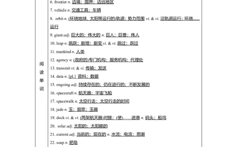 Unit4SpaceExploration教案_03高考英语_新高考复习资料_2022年新高考资料_2022年新高考英语一轮复习_2022届一轮复习（人教版）讲练结合7.23更新_必修三Unit4SpaceExploration