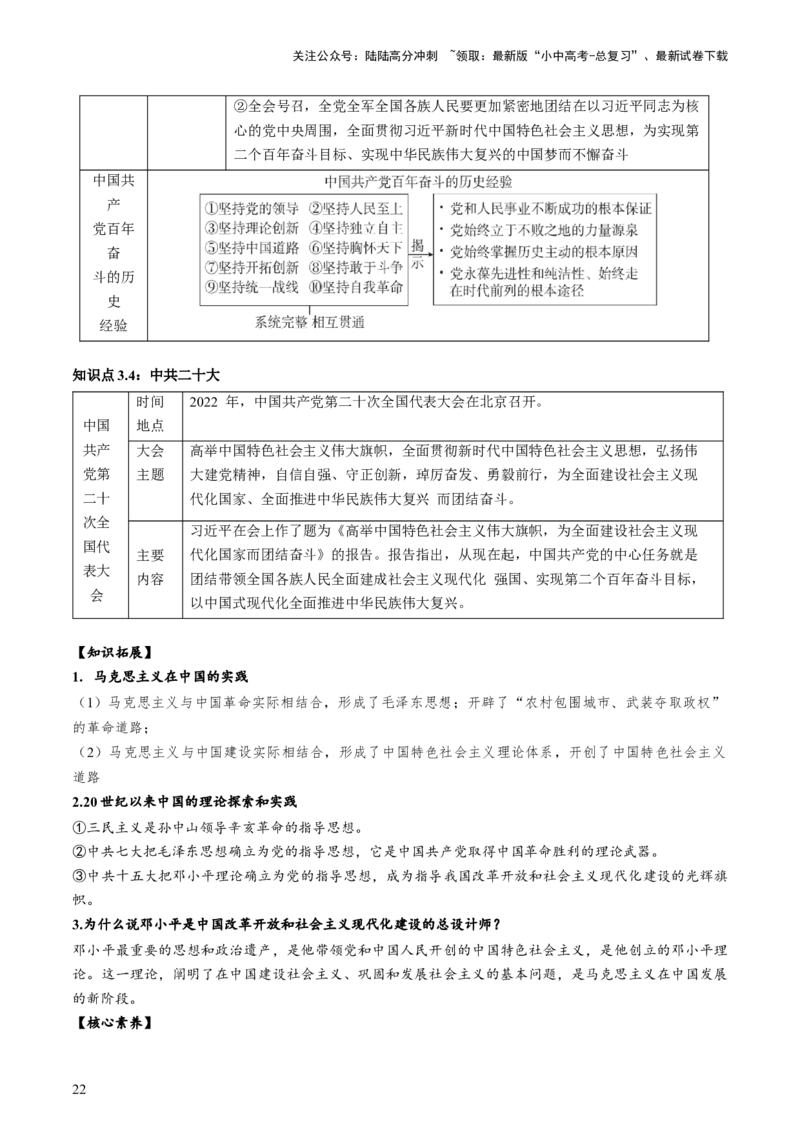 （讲义）专题15中国特色社会主义道路（原卷版）_02中考总复习（2026版更新中）_06-历史-中考总复习_2024年中考复习资料_一轮复习_配套讲义（原卷版+解析版）