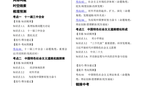 （讲义）专题15中国特色社会主义道路（原卷版）_02中考总复习（2026版更新中）_06-历史-中考总复习_2024年中考复习资料_一轮复习_配套讲义（原卷版+解析版）