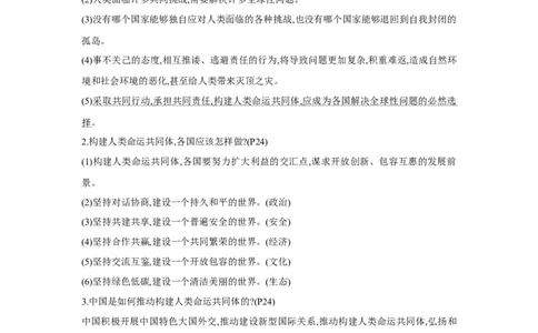 第一单元我们共同的世界学案（含答案）2025年中考道德与法治统编版一轮复习教材梳理_02中考总复习（2026版更新中）_07-道法-中考总复习_2025中考复习资料