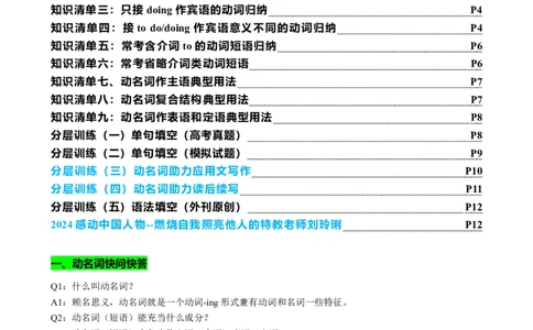 专题02动名词九大考点归纳（讲案）解析版_03高考英语_新高考复习资料_2025年新高考复习_2025年高考英语一轮复习知识清单