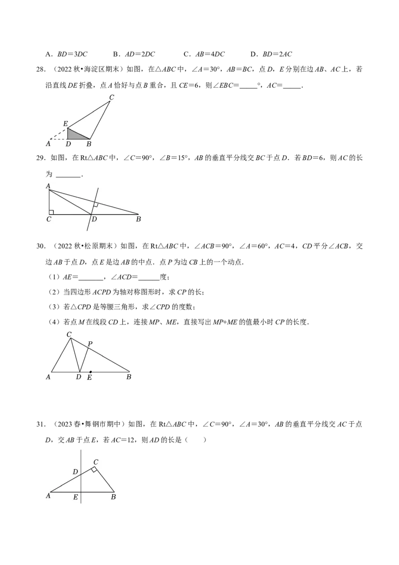 期末重点强化三等腰三角形期末复习学案（学生版）_初中数学_八年级数学上册（人教版）_专题训练+提分专项训练-V6