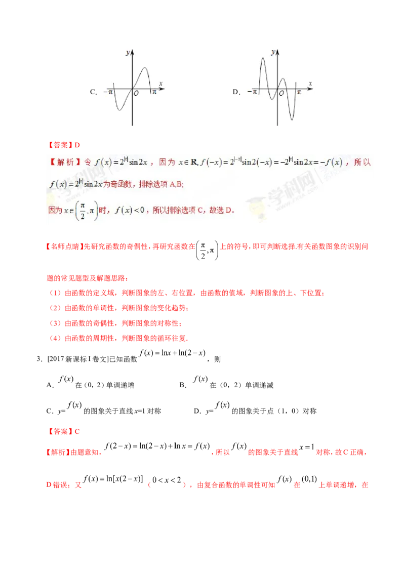 专题02函数-备战2019年高考数学（文）之纠错笔记系列（解析版）_02高考数学_新高考复习资料_2022年新高考资料_2022年一轮复习各版本_1.新高考2022年高考数学一轮复习_83