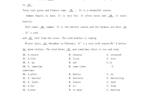 2015年贵州省铜仁市中考英语试题及答案_贵州中考_3.贵州中考英语（2008-2025）_铜仁英语12-24