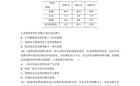 63第二部分核心考点回扣练200题专题12当今世界政治、经济格局的发展趋势_07高考历史_通用版（老高考）复习资料_2023年复习资料_一轮+二轮_历史高三二轮复习系列