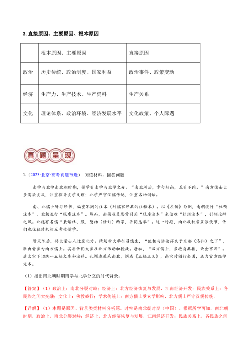 专题01背景、原因类非选择题（解析版）_07高考历史_2024年新高考资料_2.2024二轮复习_2024年高考历史二轮热点题型归纳与变式演练（新高考通用）_主观题部分