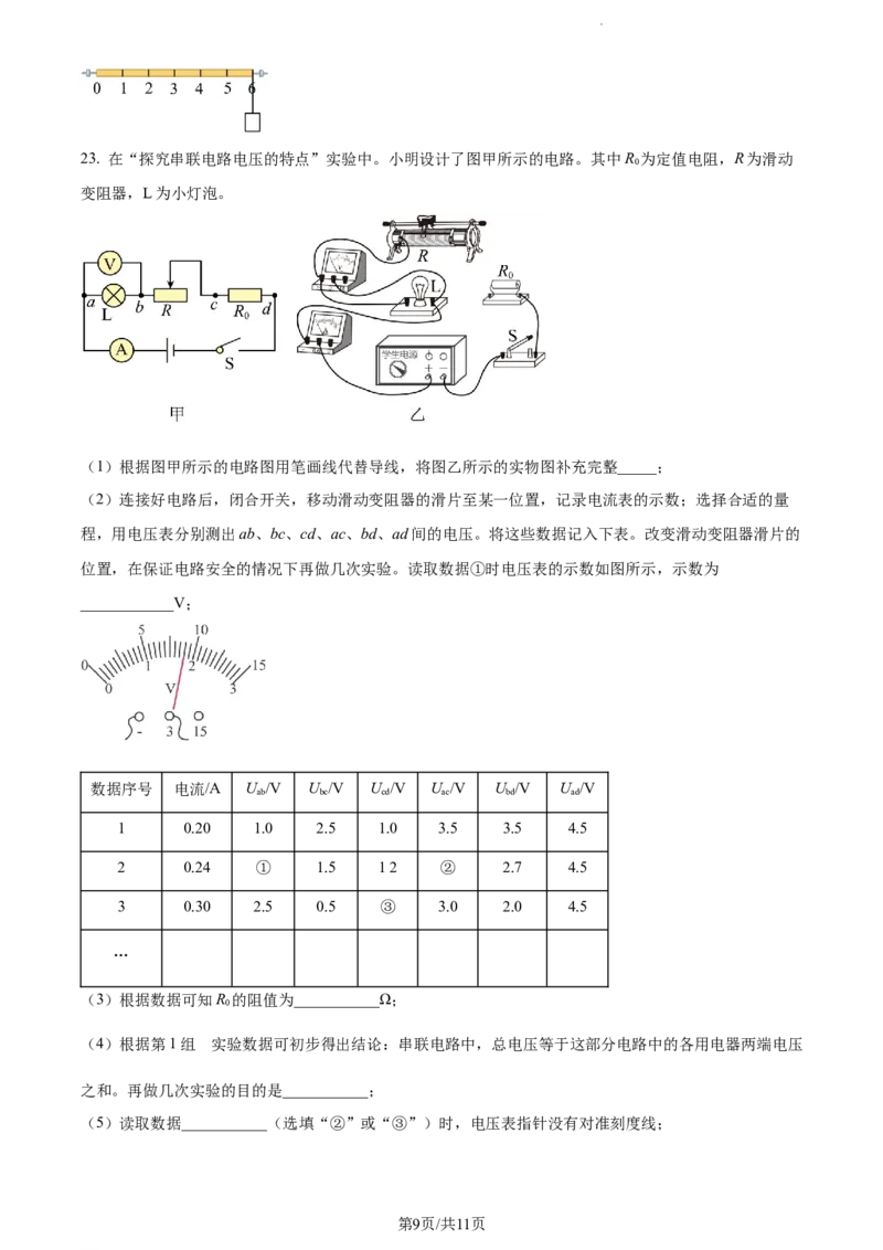 2024年河北省中考理综物理试题（原卷版）_河北中考_4.河北中考物理2008-2025