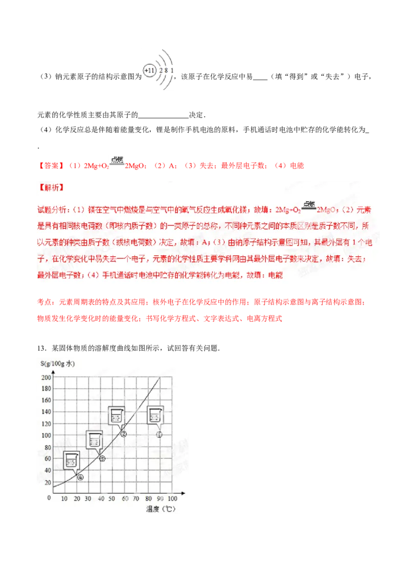 2015年贵州省六盘水市中考化学真题（解析卷）_贵州中考_六盘水_5.六盘水中考化学（2015-2025）缺18