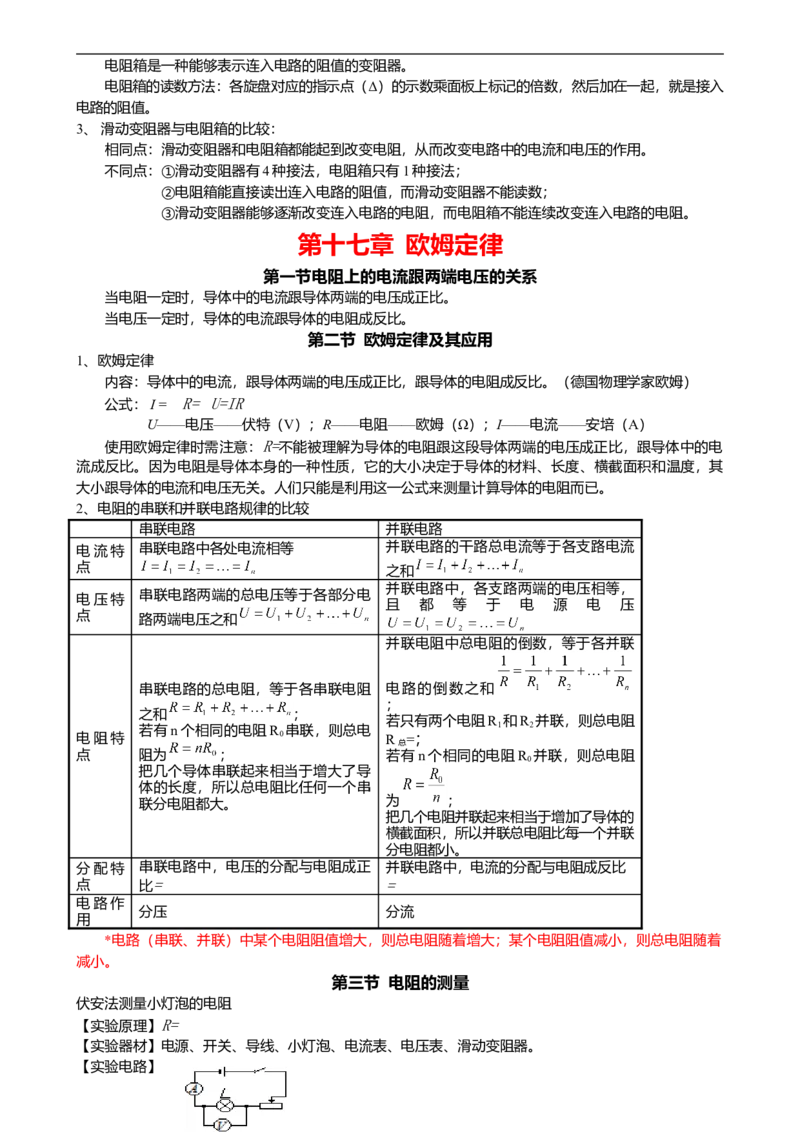 04初中物理知识点归纳汇总_贵州中考_六盘水_04六盘水中考物理2015-2025
