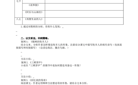 中考小说塑造人物形象方法专题复习导学案_02中考总复习（2026版更新中）_01-语文-中考总复习_2025年中考资料_备考2025中考语文二轮专项复习课件+教案+导学案