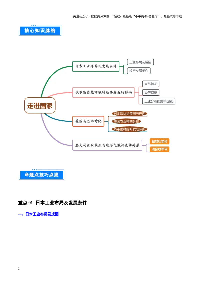 重难点08走进国家（4大重难+命题预测+新考法）-2025中考地理热点&middot;重点&middot;难点专练（全国通用）（解析版）_02中考总复习（2026版更新中）_09-地理-中考总复习_2025中考地理复习资料