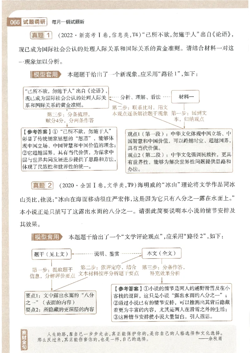 试题调研第十辑语文_2023高考押题卷_试题调研8910期考前推荐看的三期_试题调研第十期考前抢分必备_试题调研第十辑