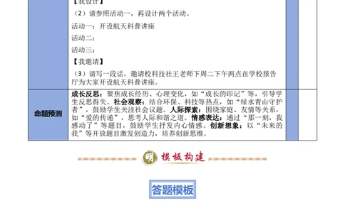 模板02拟写类（答题模板）原卷版_02中考总复习（2026版更新中）_01-语文-中考总复习_2025年中考资料_2025年中考语文答题方法模板