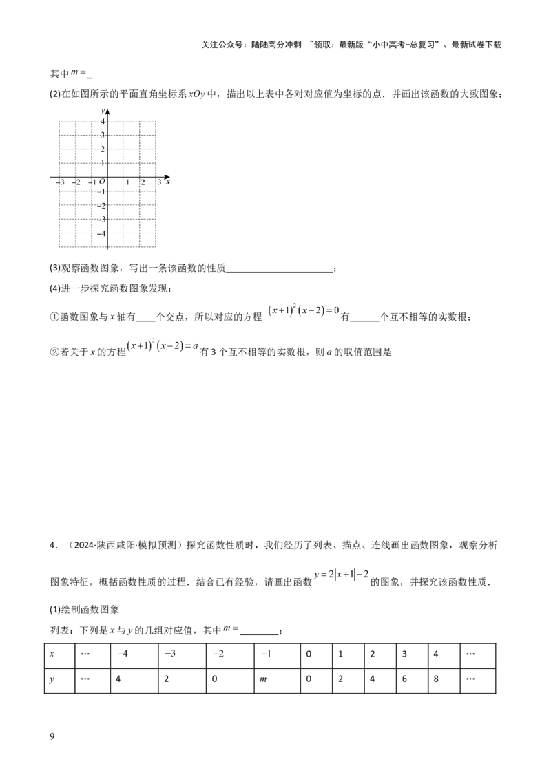 考前突破07阅读理解、函数与几何探究、综合实践题（4大必考题型）原卷版_02中考总复习（2026版更新中）_02-数学-中考总复习_2025中考复习资料_2025年中考数学一轮知识梳理