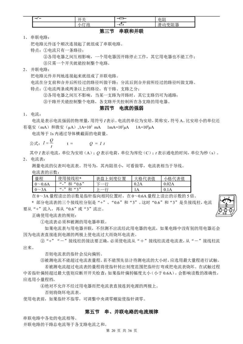 （超详）初中物理知识点归纳汇总_小初高知识点归纳汇总