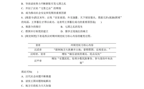 52第二部分核心考点回扣练200题专题1古代中国的政治制度_07高考历史_通用版（老高考）复习资料_2023年复习资料_一轮+二轮_历史高三二轮复习系列