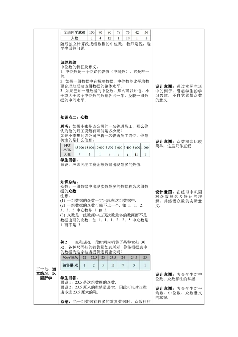 核心素养教案合集8下数（表格式Y）选择1_初中数学_八年级数学下册（人教版）_教案多套