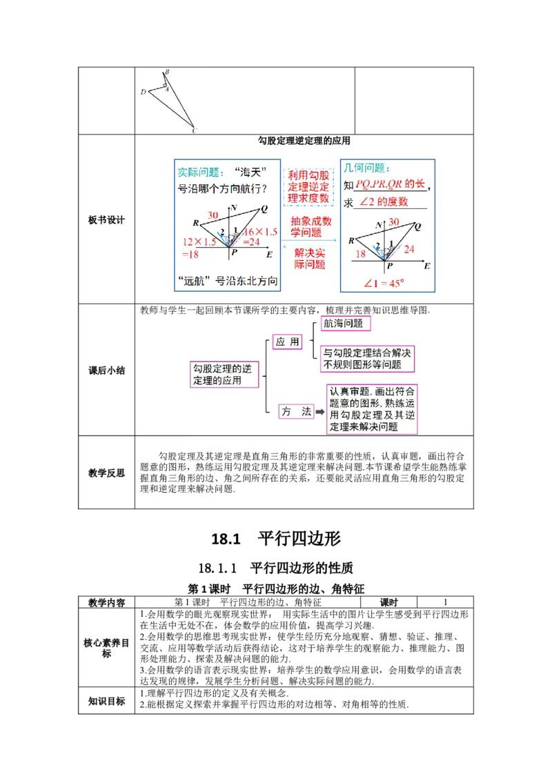 核心素养教案合集8下数（表格式Y）选择1_初中数学_八年级数学下册（人教版）_教案多套