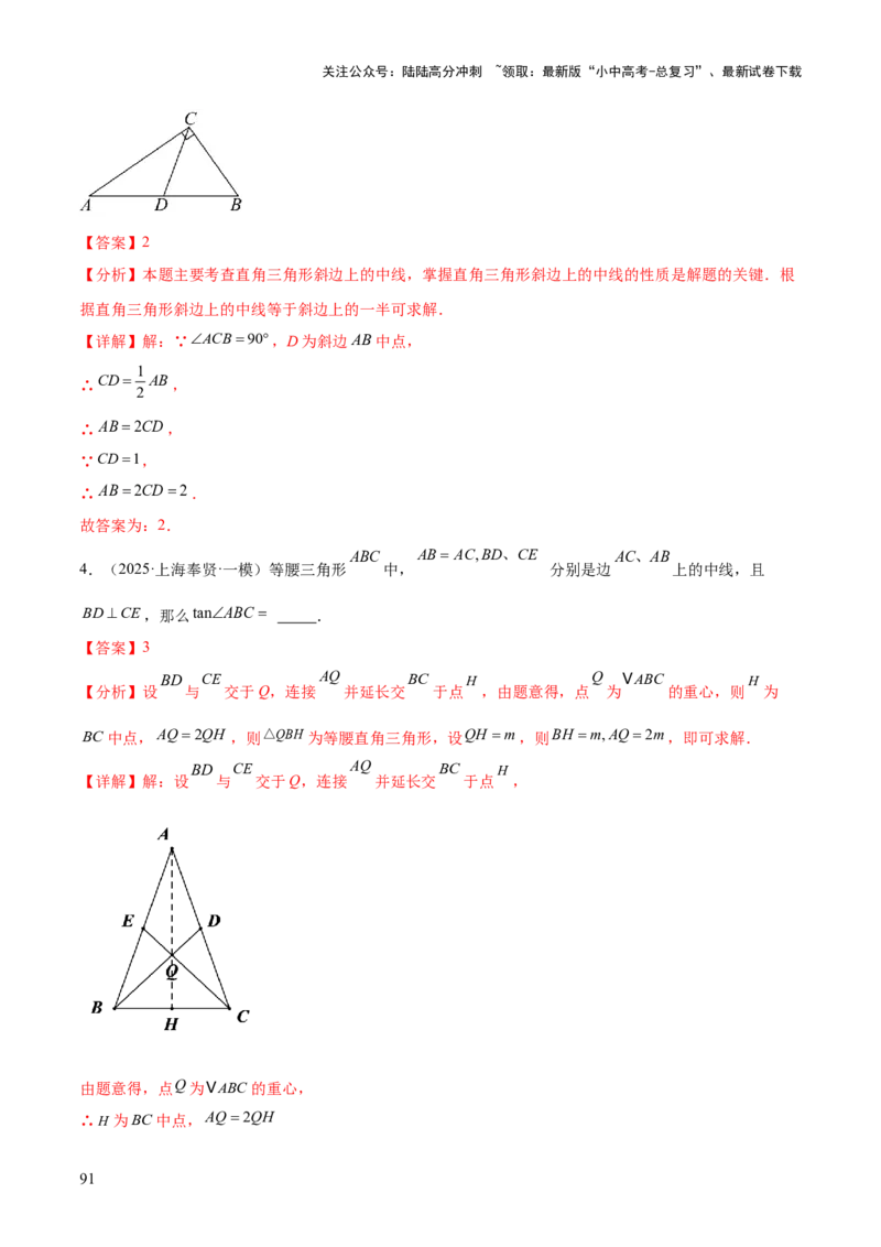 难点04特殊三角形的常考题型（8大热考题型）（解析版）_02中考总复习（2026版更新中）_02-数学-中考总复习_2025中考复习资料_2025年中考数学一轮知识梳理