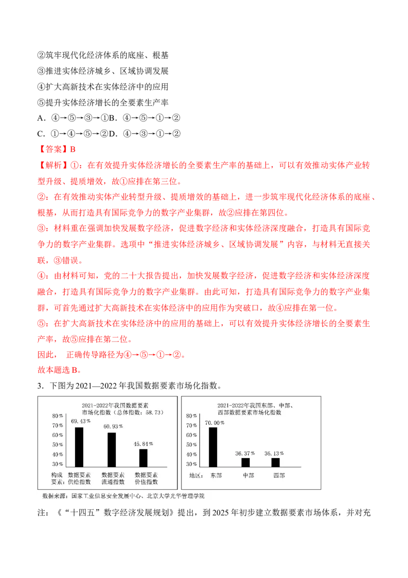 黄金卷06-赢在高考&middot;黄金8卷备战2024年高考政治模拟卷（福建专用）（解析版）_8.2025政治总复习_2024年新高考资料_4.2024高考模拟预测试卷