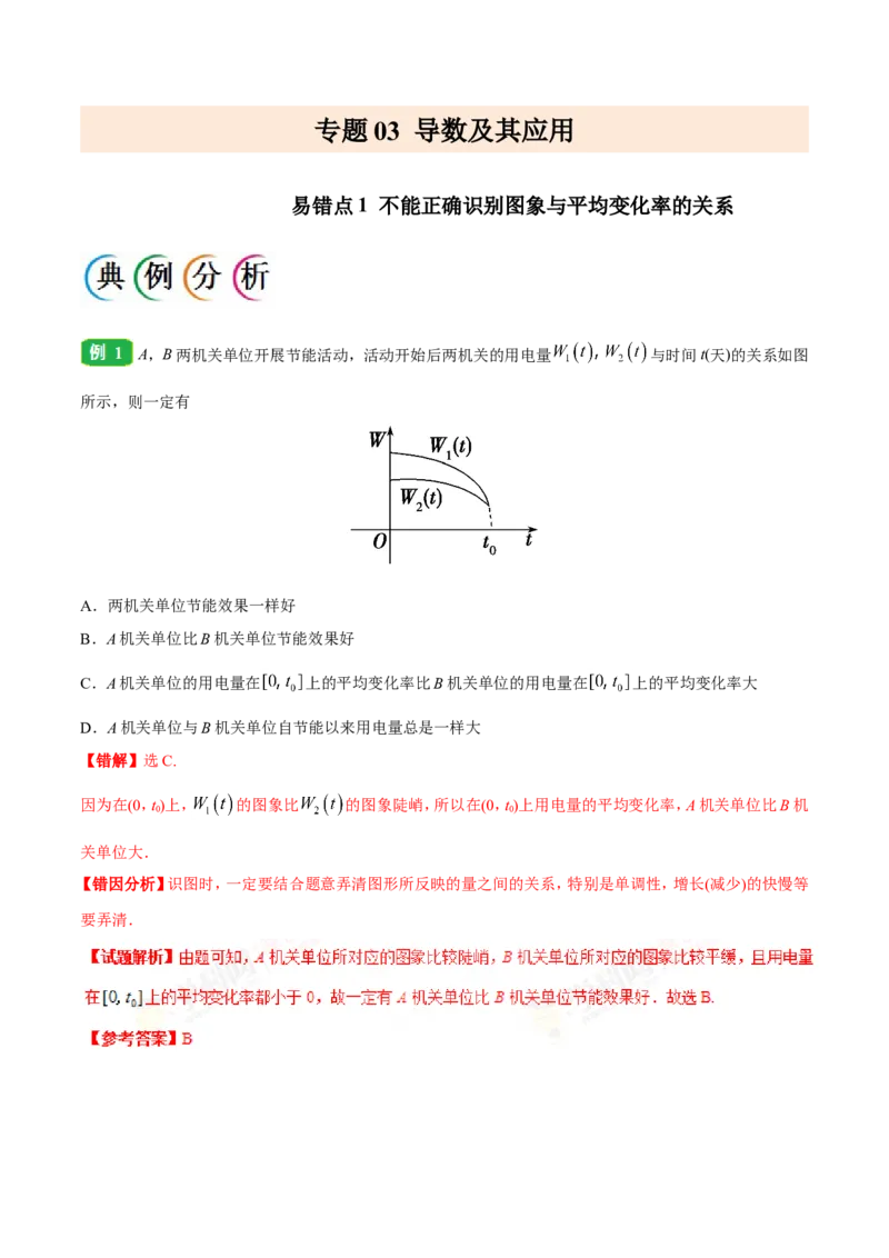 专题03导数及其应用-备战2019年高考数学（文）之纠错笔记系列（解析版）_02高考数学_新高考复习资料_2022年新高考资料_2022年一轮复习各版本_1.新高考2022年高考数学一轮复习_607