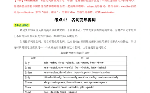 专题05有提示词之词形转换-2024年高考英语二轮热点题型归纳与变式演练（新高考通用）（解析版）_03高考英语_新高考复习资料_2024年新高考资料_二轮复习资料_教师版（含答案解析）