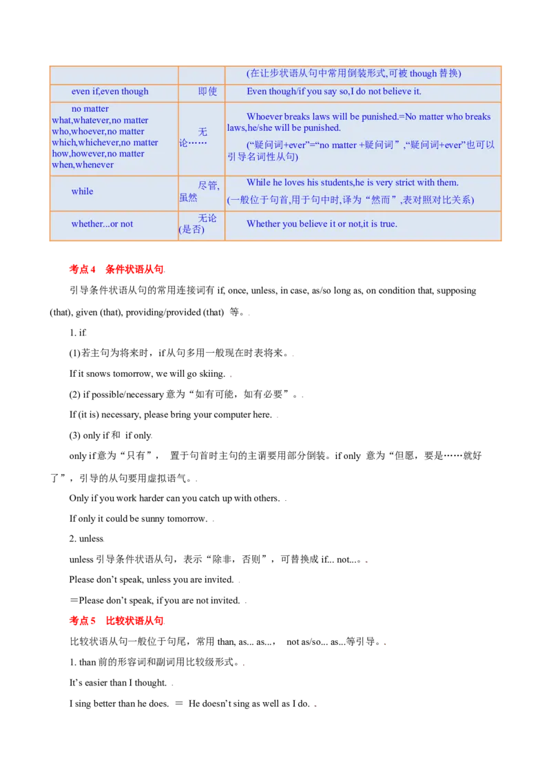 专题06并列句、三大从句及特殊句式的探究（讲义）（原卷版）-高频考点解密2024年高考英语二轮复习高频考点追踪与预测（新高考专用）_03高考英语_新高考复习资料_2024年新高考资料