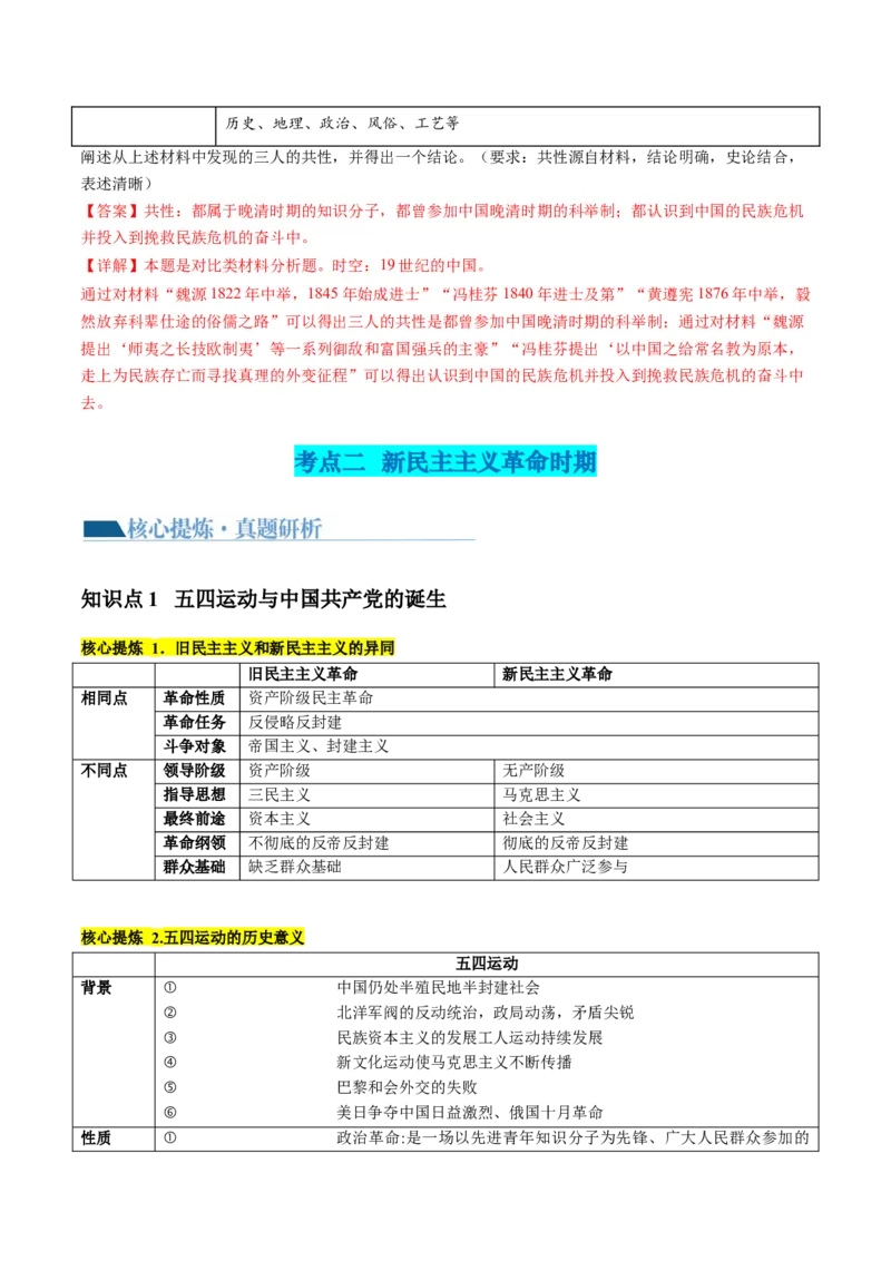 专题04近代中国的救亡图存（讲义）（解析版）_07高考历史_2024年新高考资料_2.2024二轮复习_2024年高考历史二轮复习讲练测（新教材新高考）