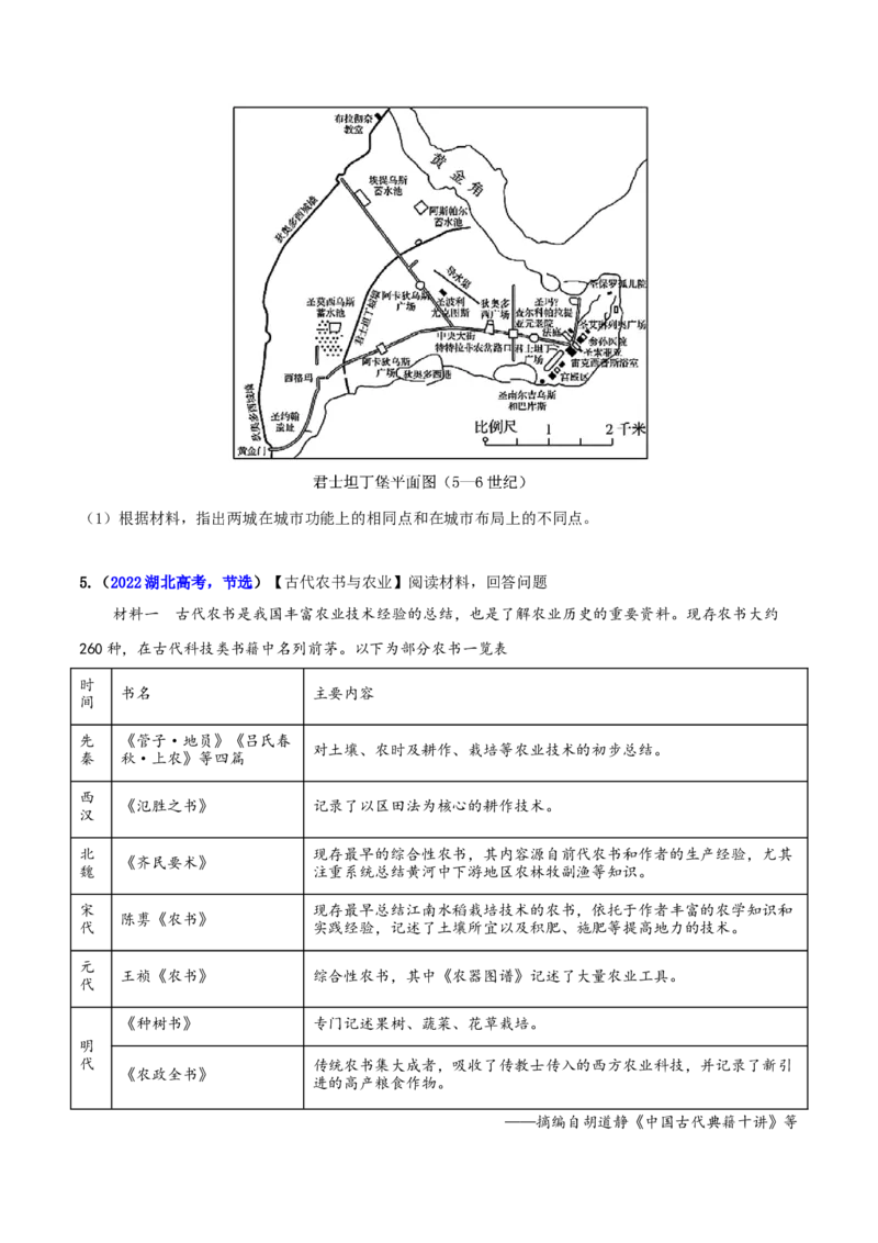专题05比较异同类非选择题（原卷版）_07高考历史_2024年新高考资料_2.2024二轮复习_2024年高考历史二轮热点题型归纳与变式演练（新高考通用）_主观题部分