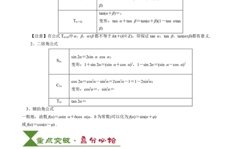 专题06三角函数的概念与三角公式应用（4知识点+3重难点+7方法技巧+5易错易混）（解析版）_02高考数学_2025年新高考资料_一轮复习_上好课2025年高考数学一轮复习知识清单3246850