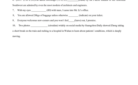 专题06过去分词第6讲-过去在分词---2022年高考英语一轮复习讲练测（新教材新高考）（练）（学生版）_03高考英语_新高考复习资料_2022年新高考资料_2022年新高考英语一轮复习