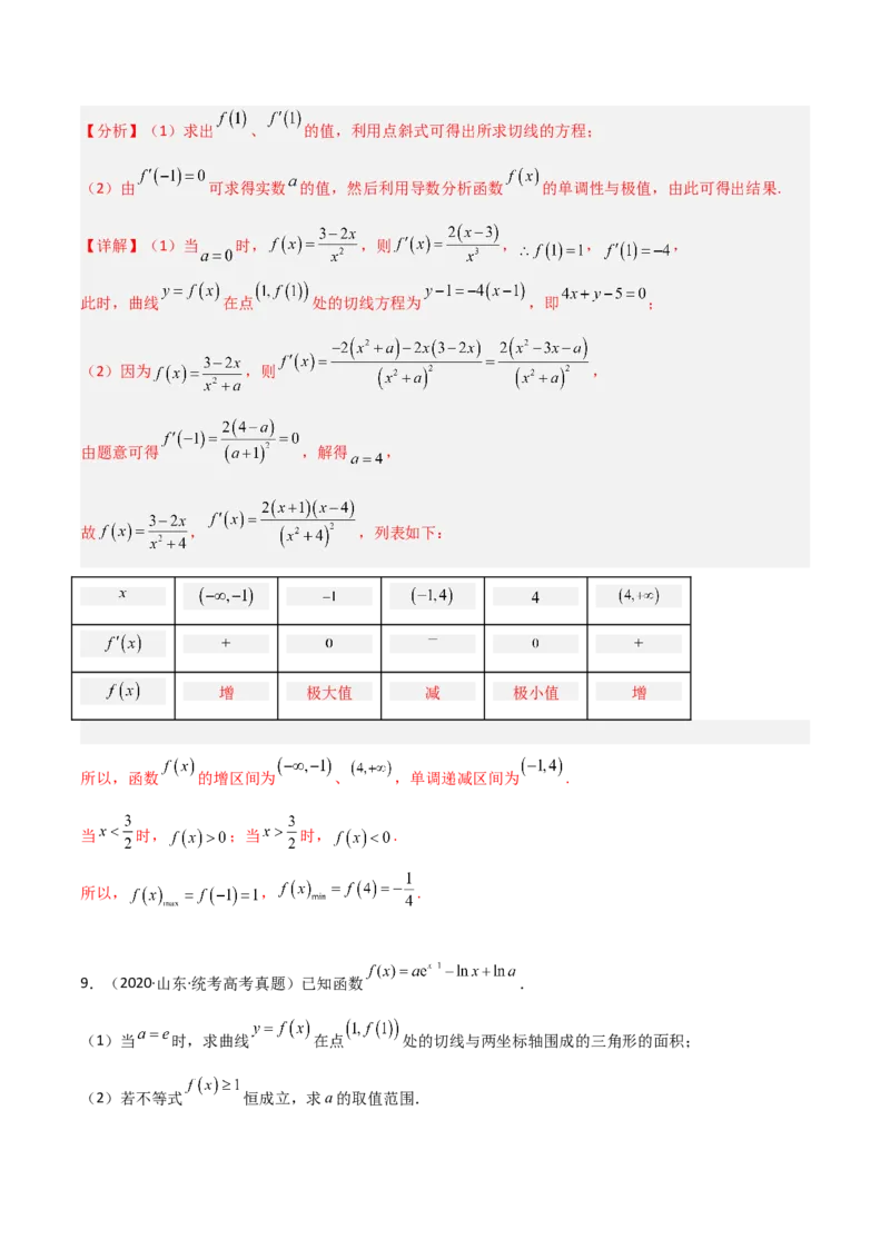 专题06导数-大题精做冲刺2023年高考数学大题突破+限时集训（新高考专用）（解析版）_02高考数学_新高考复习资料_2023年新高考资料_专项复习