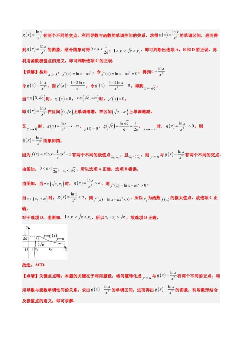 专题06导数与函数的极值、最值（6大题型）-2025年高考数学二轮热点题型归纳与变式演练（新高考通用）（解析版）_02高考数学_2025年新高考资料_二轮复习_一、题型突破