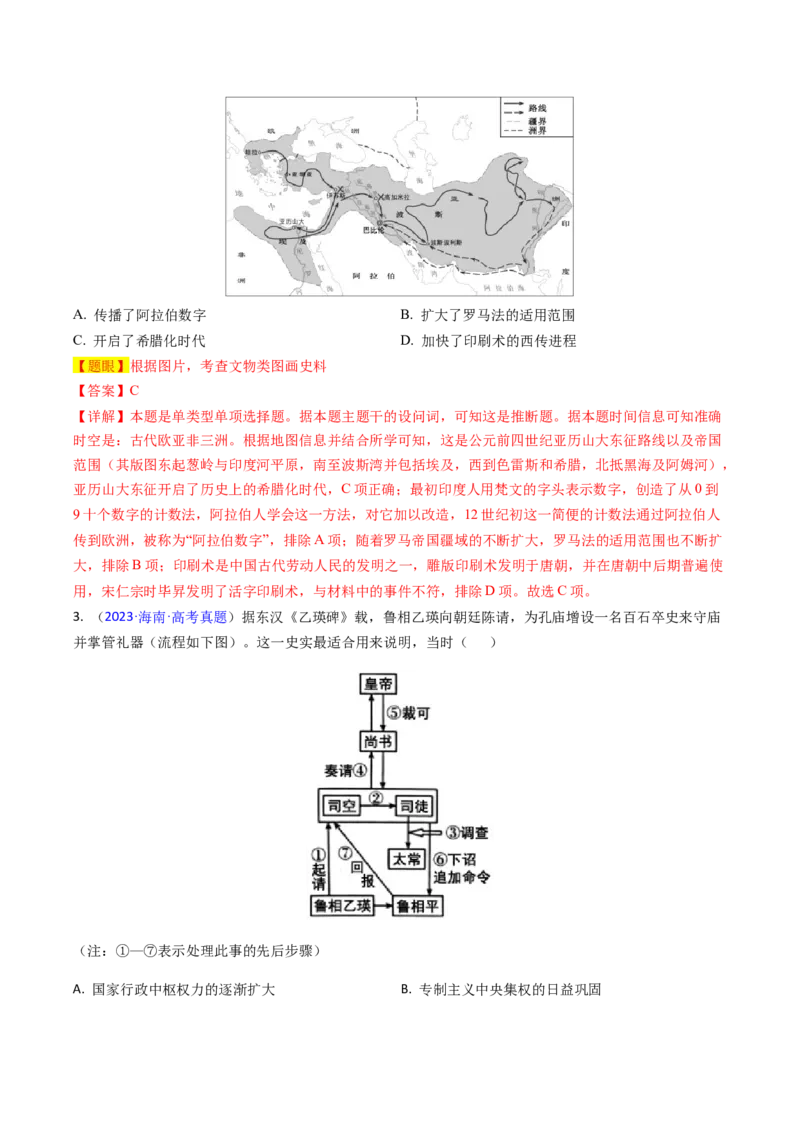 专题06图画史料类选择题（解析版）_07高考历史_2024年新高考资料_2.2024二轮复习_2024年高考历史二轮热点题型归纳与变式演练（新高考通用）_选择题部分