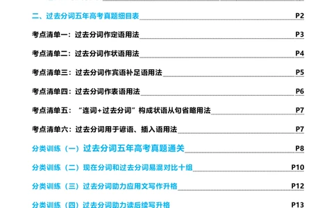 专题04过去分词七大典型用法（讲案）（快问快答+考点细目+精讲精练+真题分类+作文升格+原创语填）解析版_03高考英语_新高考复习资料_2025年新高考复习_2025年高考英语一轮复习知识清单