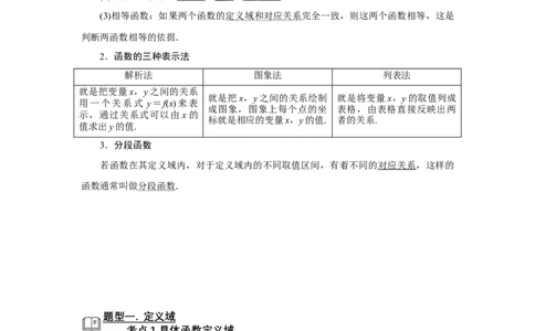 专题05函数5.1函数的三要素题型归纳讲义-2022届高三数学一轮复习（原卷版）_02高考数学_新高考复习资料_2022年新高考资料
